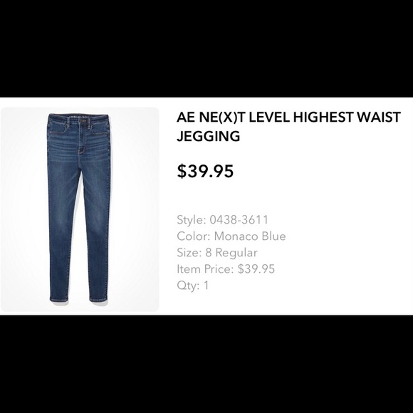 American Eagle Highest Rise Jegging 8R - Picture 10 of 10